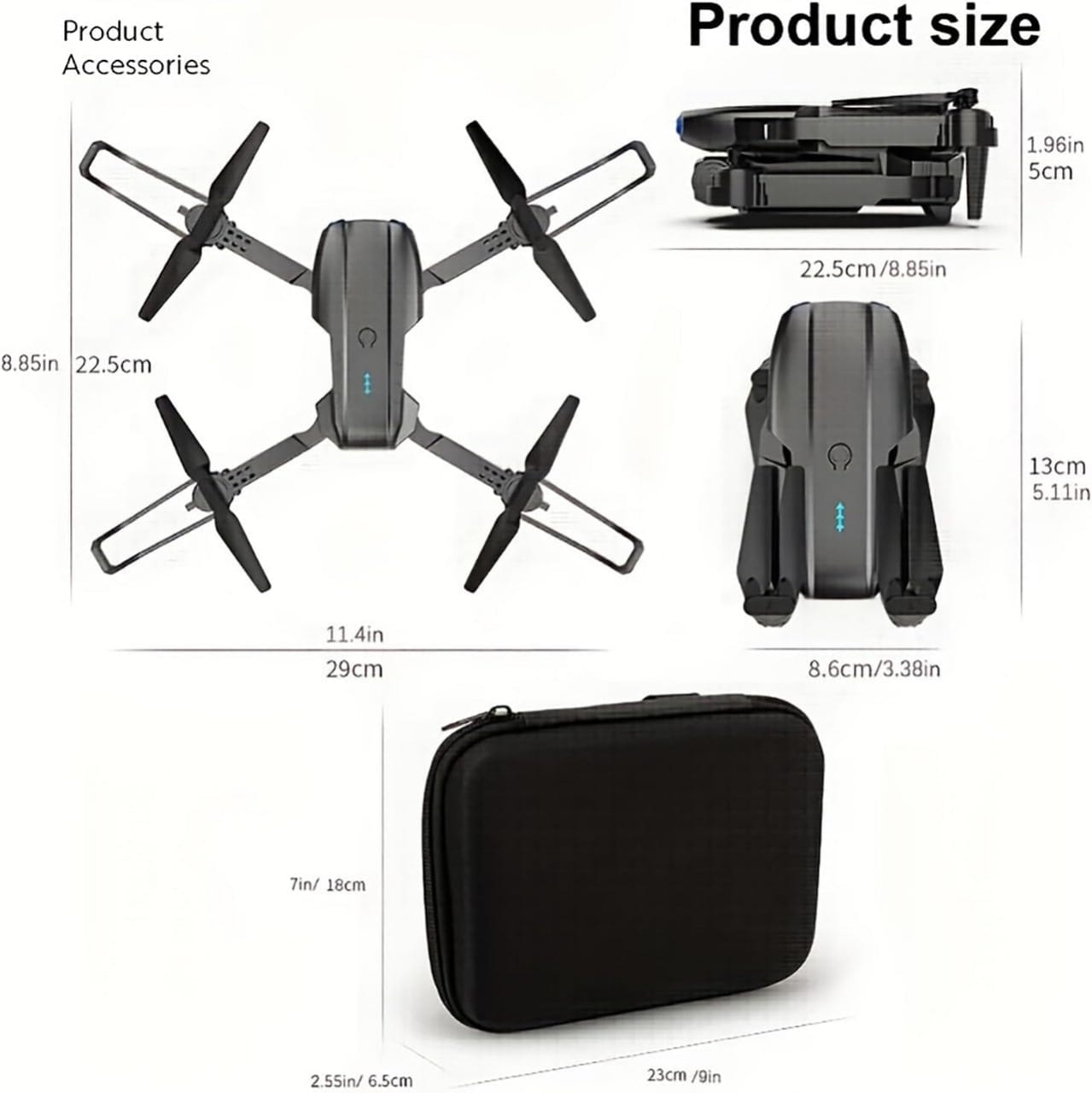 E99 HD Smart Drone with Dual Camera & Obstacle Avoidance | درون E99 HD الذكي بكاميرتين وتقنية تجنب العوائق**