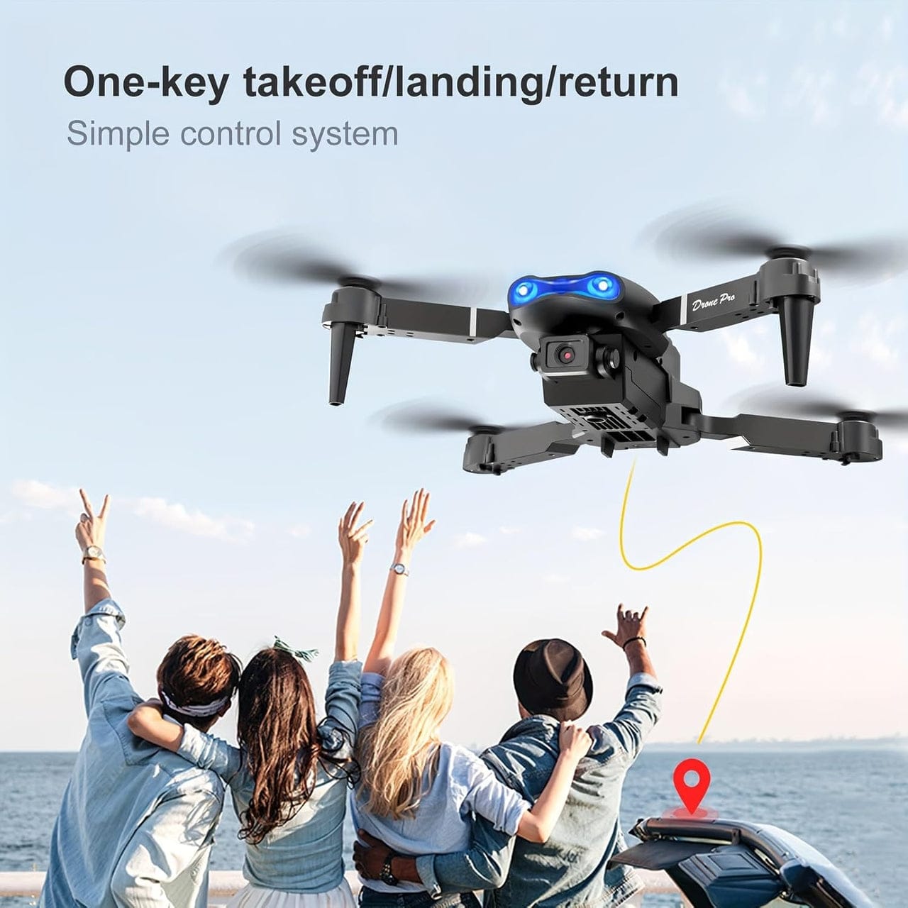E99 HD Smart Drone with Dual Camera & Obstacle Avoidance | درون E99 HD الذكي بكاميرتين وتقنية تجنب العوائق**