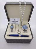 Couple Stainless Steel Set – Watch, Rosary, Pen &amp; Cufflinks